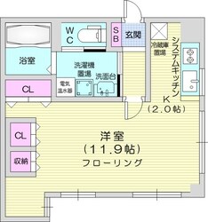 レガート東区役所前B棟の物件間取画像